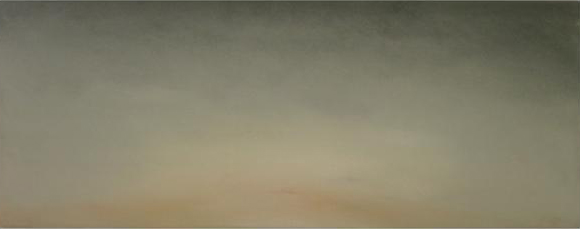 This is a photograph documenting a pastel by artist Smokie Kittner portraying an environment both beautiful and nebulous. 